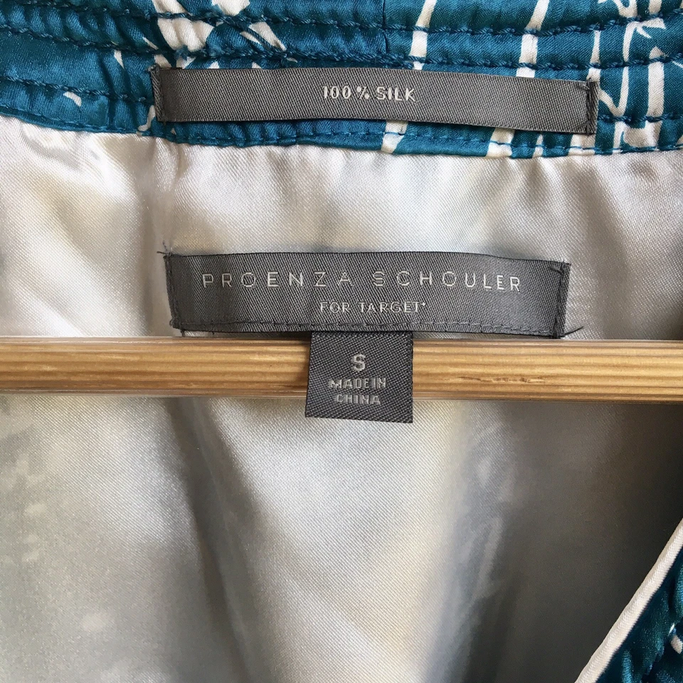 Vestido De Colección Proenza Schouler Para Mujer Talla S 100% Seda Manga Corta Floral Envolvente Y2K Foto 2 de 4