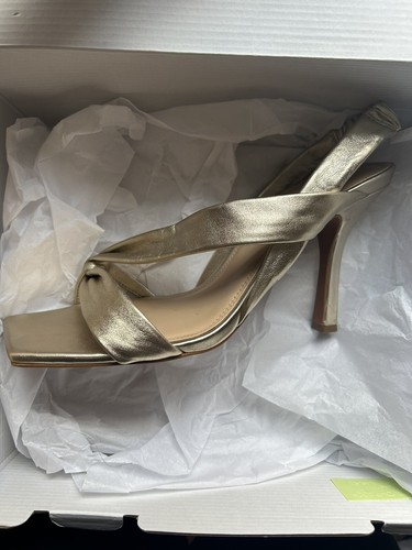 Next Signature Gold Sandal Size 6.5 - Picture 3 of 6
