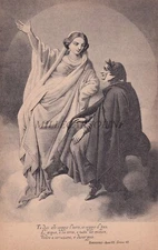 DIVINA COMMEDIA - Dante, Paradiso Canto VII Terzina 42, Cartolina Bottoni