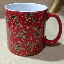 F.A.O. Schwarz Christmas Ninja Gingerbread Karate Coffee Mug Tea Cup Large