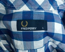 Chemise Fred Perry Homme Taille M - Manches Courtes - Vichy Multicolore - Occasion Très Bon état