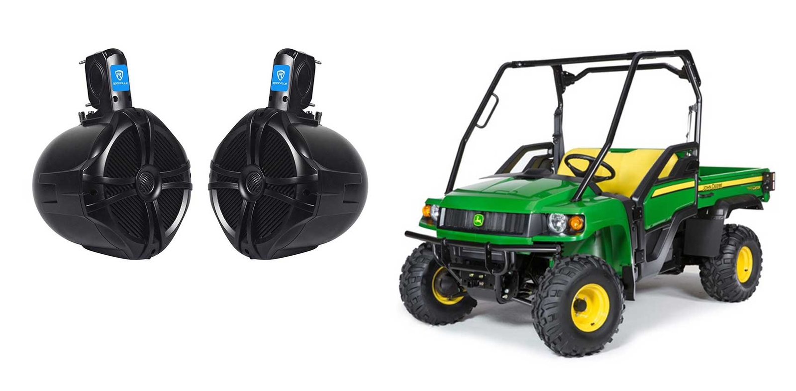 8 Водонепроницаемых динамиков Rollcage Tower мощностью 300 Вт для John Deere Gator XUVRSX 19390₽