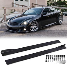 86'' Gloss Side Skirt Extension Rocker Splitter Lip For Infiniti G37 Sedan Coupe