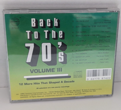 Hits&Hits　1970-1993 Back to the '70s, Vol. 3 by Various Artists (CD, Nov-1993