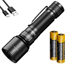 Fenix C7 3000 Lumen USB-C Rechargeable EDC Flashlight with 2x 5000mAh Batteries