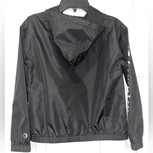 Kids Champion Heritage Black Running Jacket - Picture 2 of 3