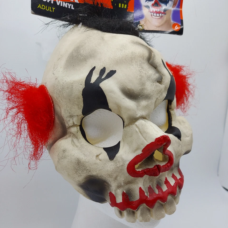 Totalmente Nuevo Totally Ghoul Adulto Peludo Máscara Payaso Mirador Calavera Foto 2 de 4