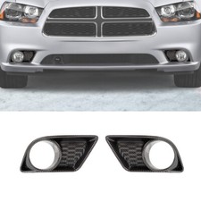 Carbon Fiber Front Bumper Fog Light Lamp Cover Trim For Dodge Charger 2011-2014