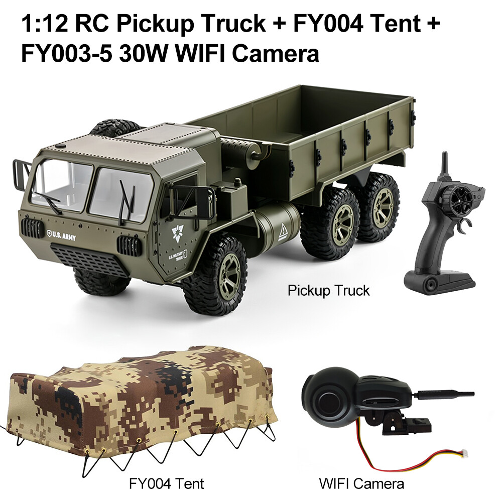 FAYEE RC Truck FY004 1:12 6x6 6WD Scale 2.4G Crawler Pickup Off Road RTR Car R/C