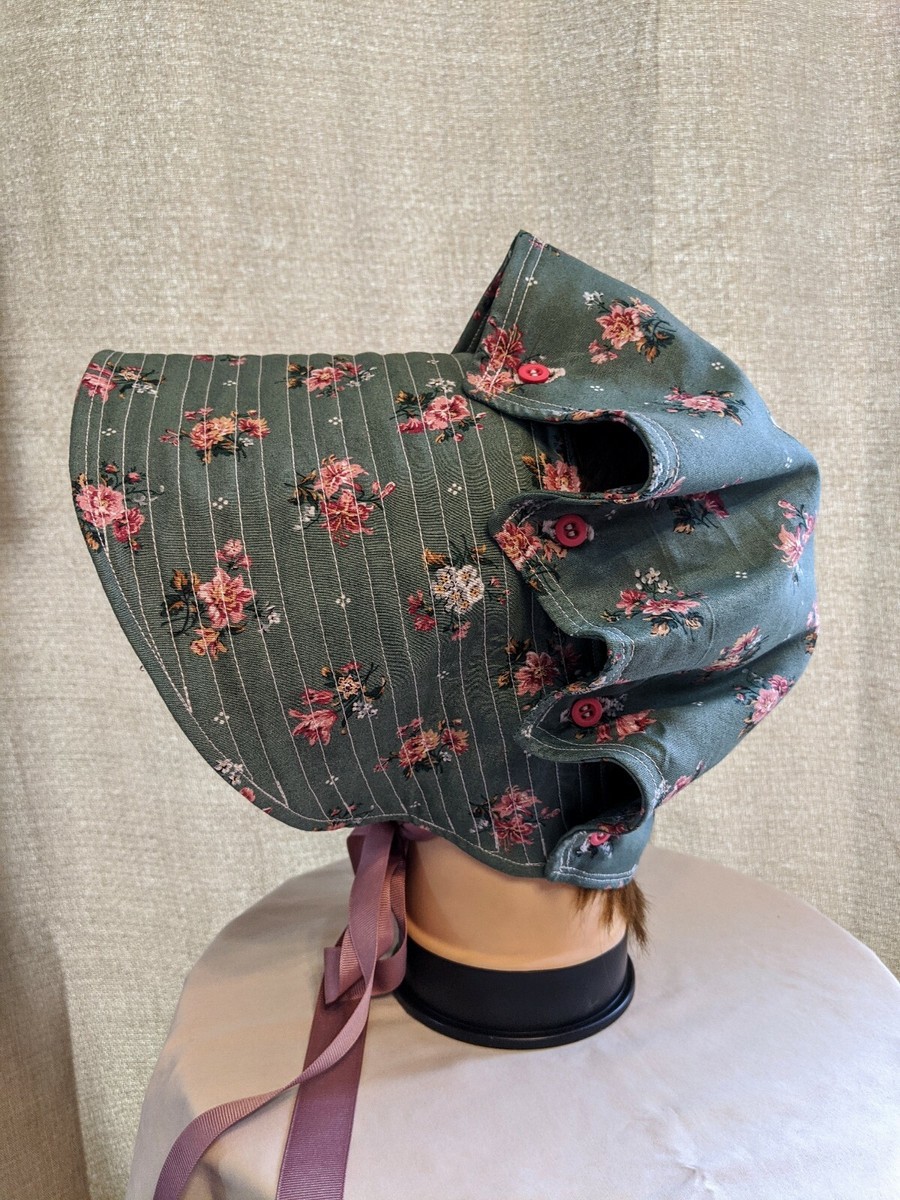 Bonnet Old-Fashion Pioneer Vintage style, Sun Hat, HAND-SEWN, High