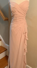Morilee NEW size 24 strapless blush long chiffon dress style 21510 plus size