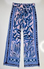 NWT Lilly Pulitzer Bal Harbour Palazzo Pink Tropics Heat Wave Eng. Pants Sz XXS