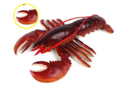 23cm Red Lobster PVC Toy Cray Fish Ocean Sea Animal Figure Kids Gift