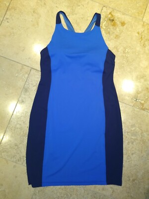 Athleta Casual Dress blue Racer Back S Blue golf tennis leisure | eBay