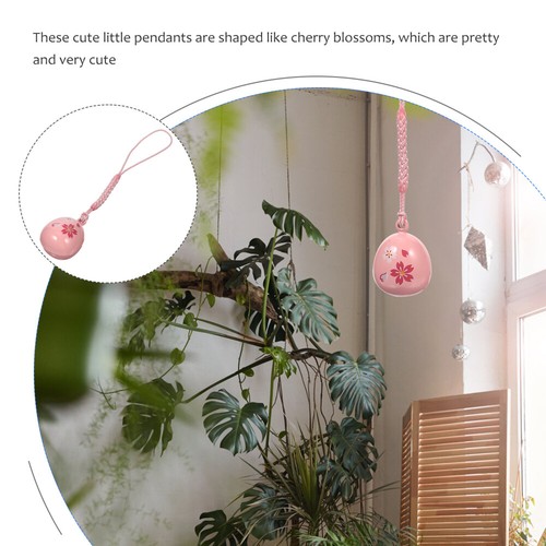 2 Pcs Cherry Blossom Bell Ornament Plush Phone Charm Case Accessories Charms - Zdjęcie 2 z 12