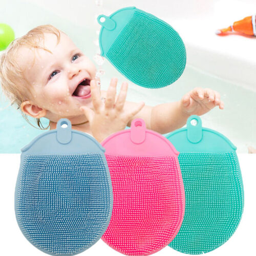 Silicone Bath Scrub Dead Skin Remover Body Scrubber Shower Exfoliating Sponge + - Picture 3 of 15