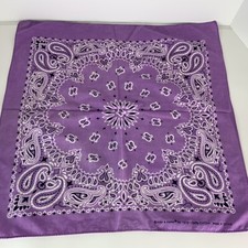 Hav-A-Hank Purple Paisley Cotton Bandana Handkerchief Hankie Vintage