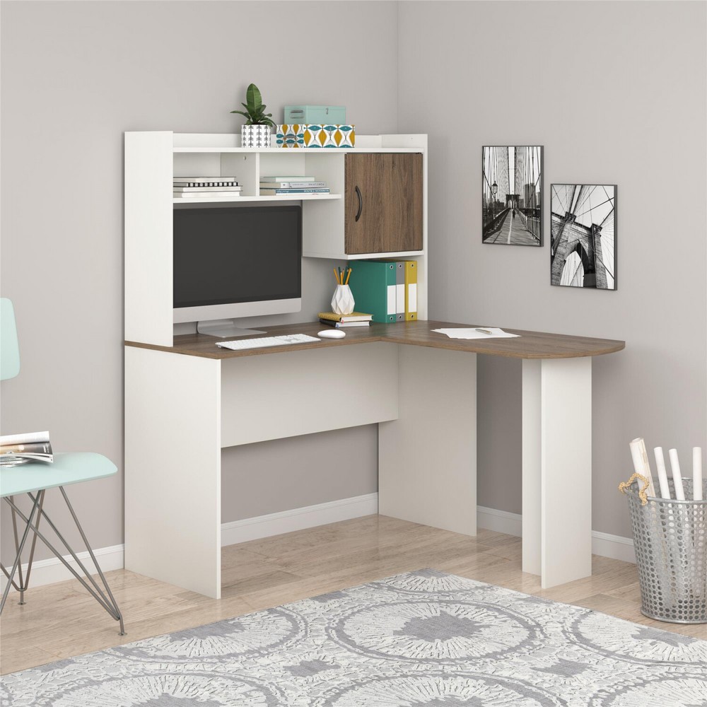 Compact Computer Cabinet With Hutch
