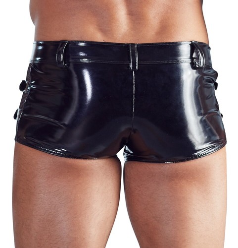 289 0399 17 LACK Herren GAY Pants Shorts mit Reißverschluss Schnalle in S bis M - Bild 4 von 8