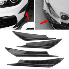 4 x Difusor divisor canard aleta parachoques coche fibra de carbono valencia alerón labio