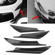 4 x Carbon Fiber Car Bumper Fin Canard Splitter Diffuser Valence Spoiler Lip