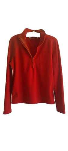 Prada Vintage 1/4 Zippered Sweatshirt Red/white Stripes. - Picture 6 of 9