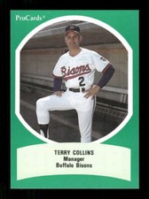 1990 ProCards Buffalo Bisons 36 Terry Collins BXCP32