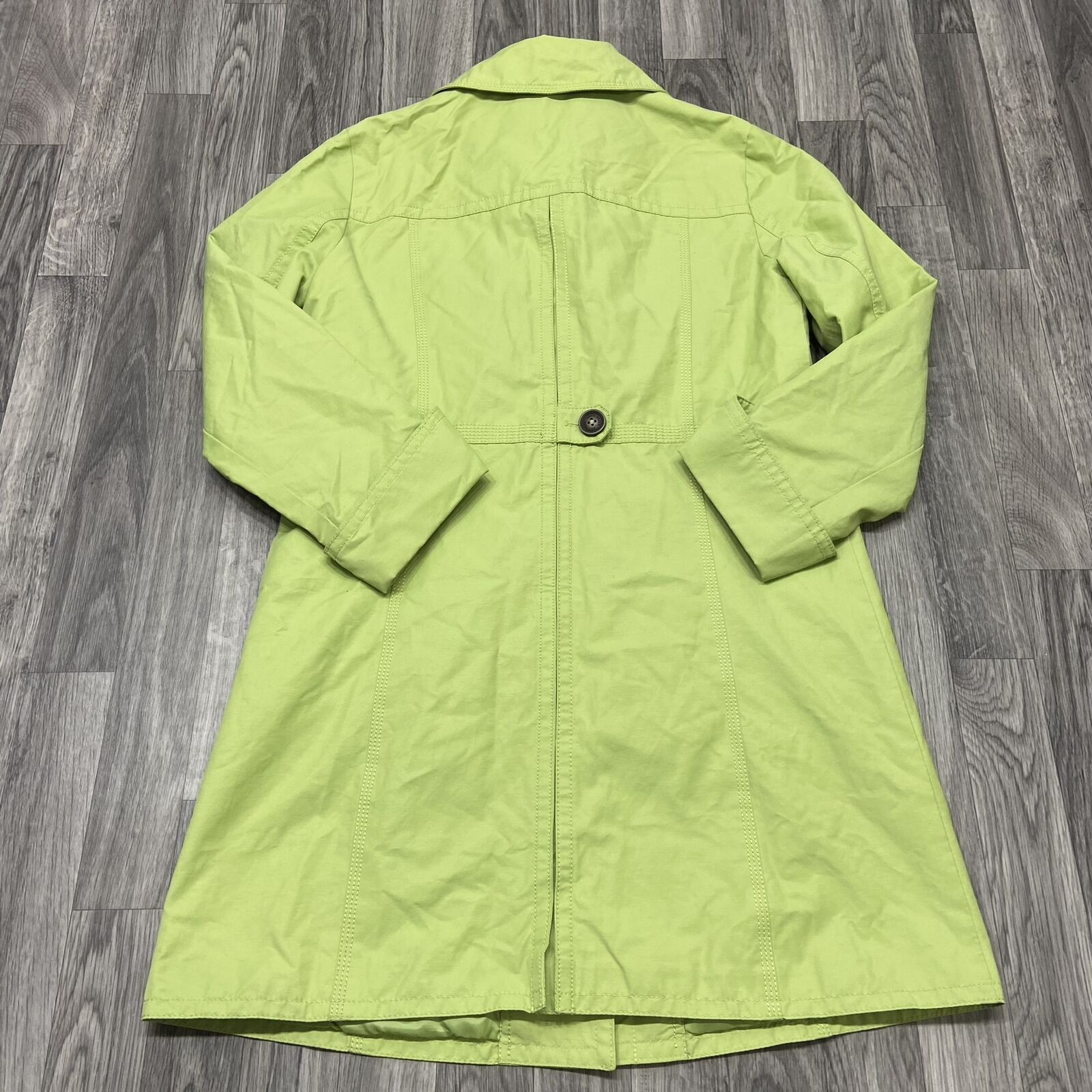 EDDIE BAUER Button Down Collared Lined Green Over… - image 6