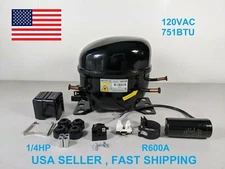 Sikelan QD110Y11G Refrigeration Compressor 1/4HP 751BTU 110-120V R600a LBP