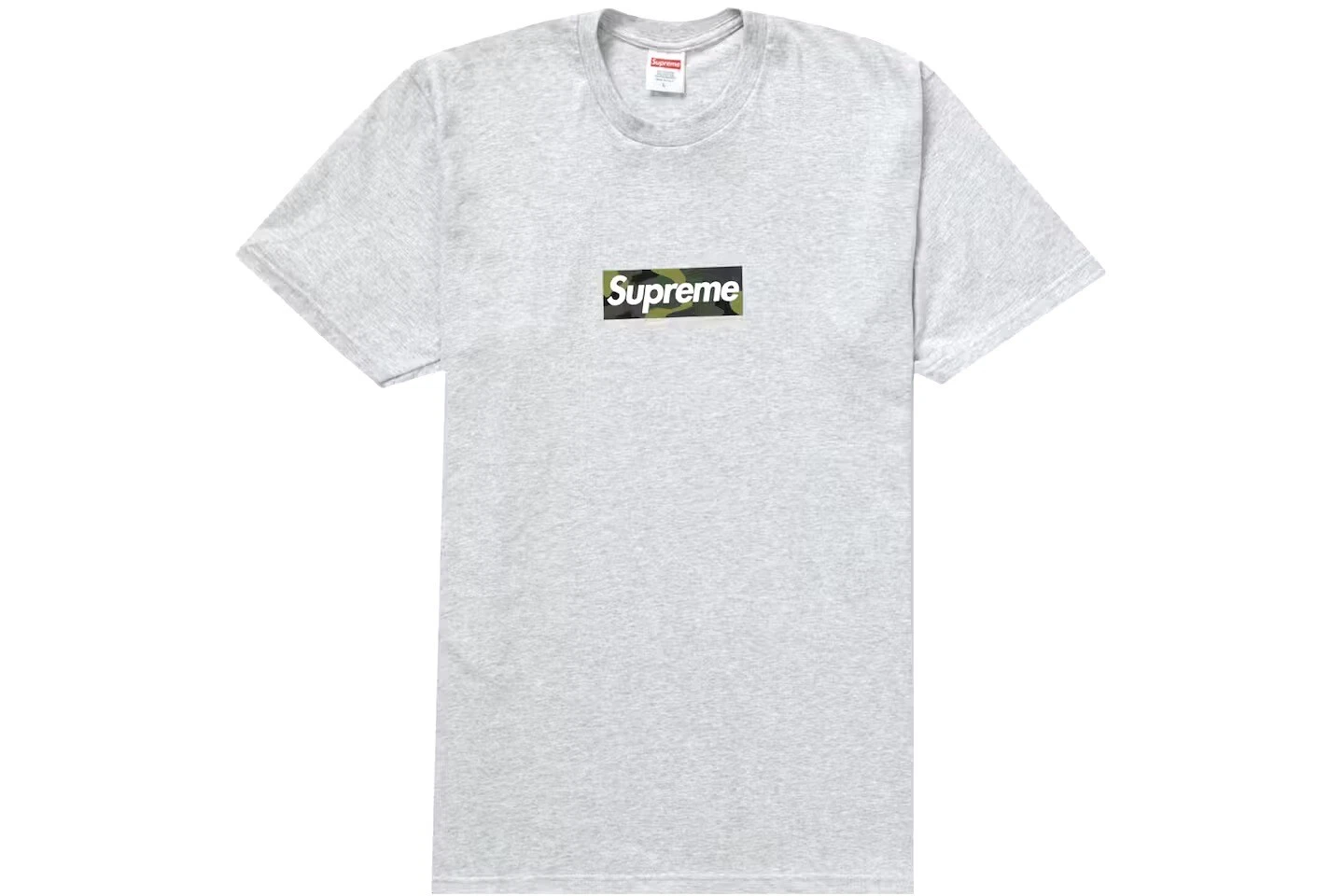 T shirt Supreme Camo Box Logo (FW23) gris cendre taille S
