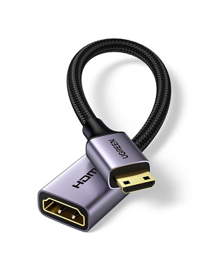 Mini HDMI to HDMI 4K 60Hz Adapter 18Gbps 3D Support