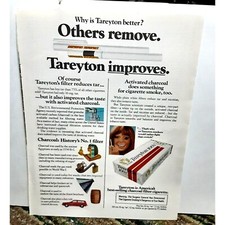 1976 Tareyton Charcoal Filter Cigarettes Original Print Ad 70s vintage