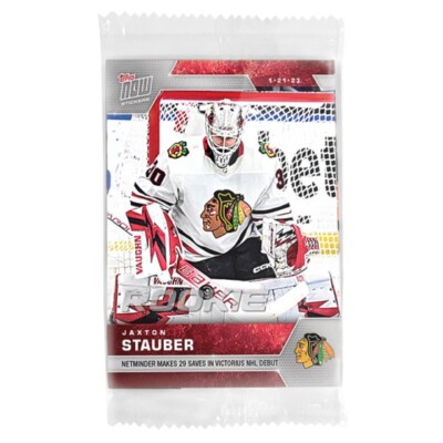 2022-23 NHL Topps NOW  Sticker #165   Jaxson Stauber RC   Chicago Blackhawks