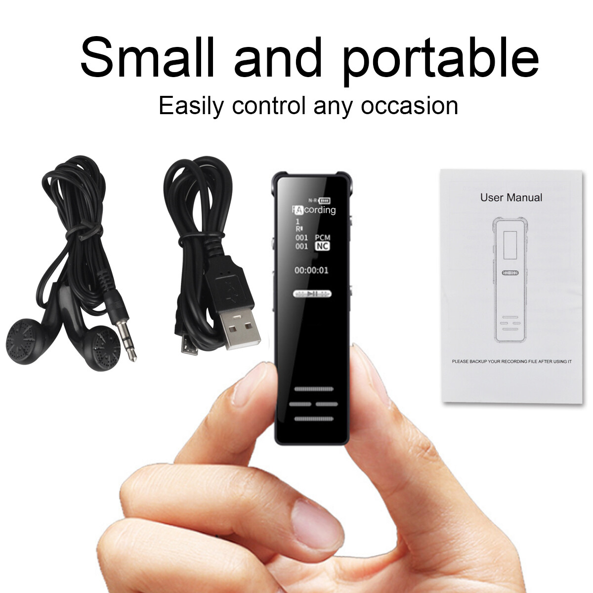 Digital Voice Activated Mini Sound Dictaphone/mp3 Player