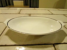 Rosenthal Continental Relish Dish #3471 White w/ Platinum Trim 9 7/8 inch