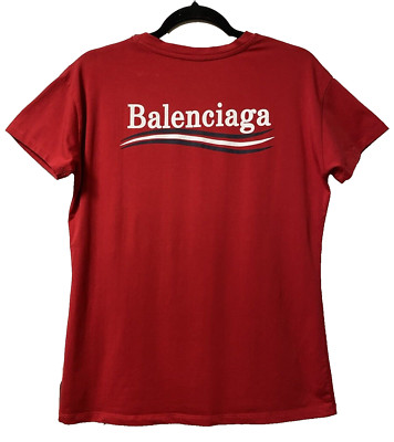 Tシャツ・カットソー BALENCIAGA Woman T-Shirt Red 807341TRVC7 6540 Shrunk 'Keep Calm' T-shirt BALENCIAGA Woman Tg. S