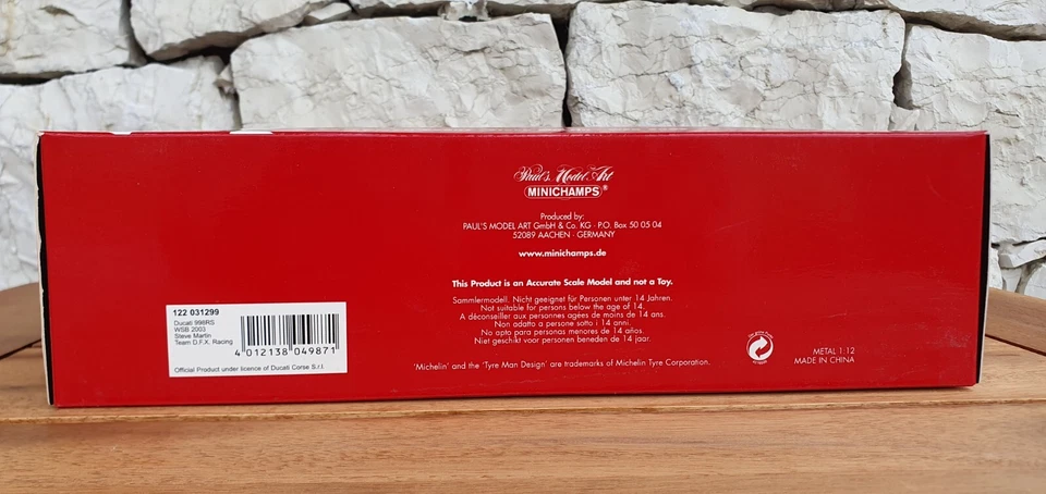 Minichamps 1/12 Ducati 998RS Steve Martin WSBK 2003 122 031299 DFX Racing - Immagine 4 di 4