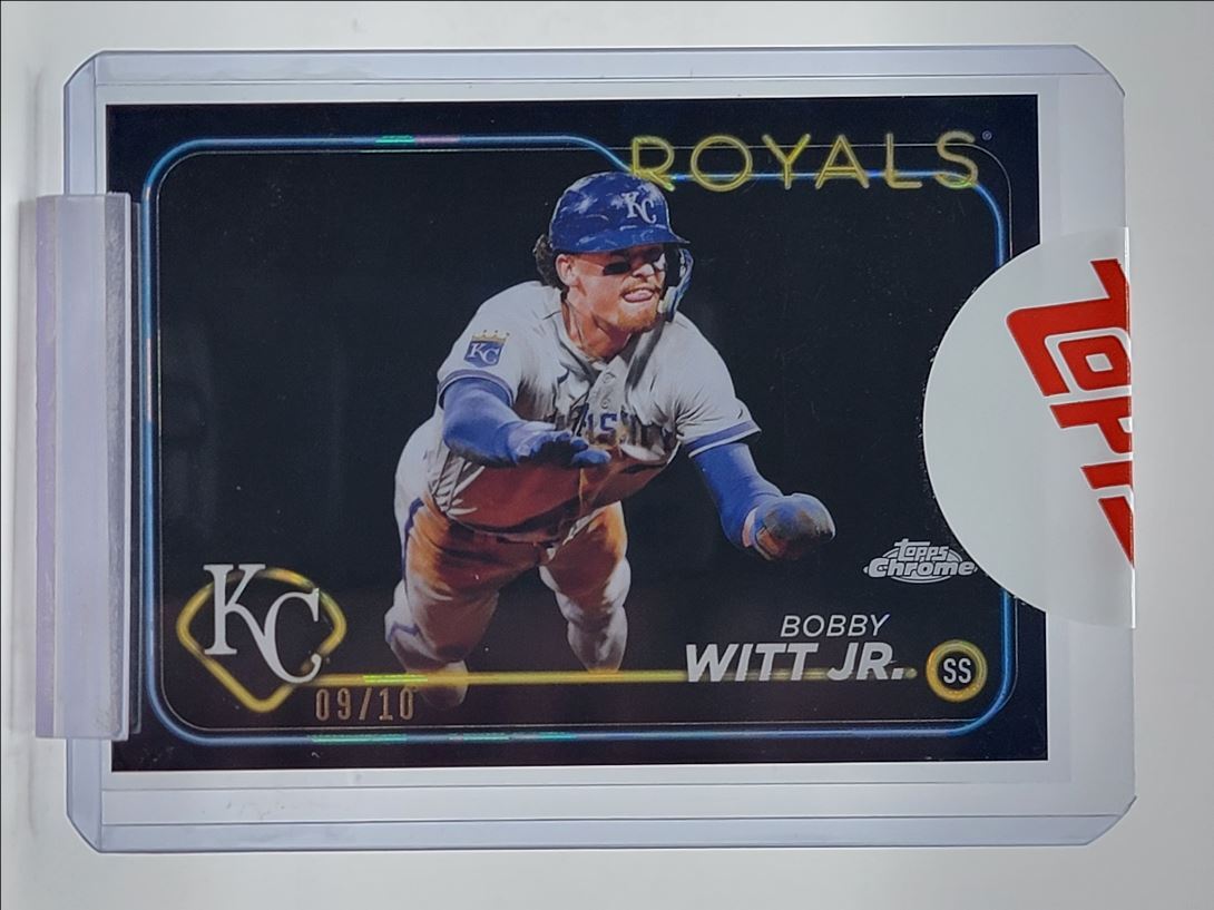 BOBBY WITT JR. 2024 TOPPS CHROME BASEBALL SAPPHIRE BLACK ROYALS /10 Q0398