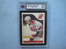 1985/86 O-PEE-CHEE NHL HOCKEY CARD #127 BRUCE DRIVER ROOKIE KSA 8.5 NM/MINT+ OPC