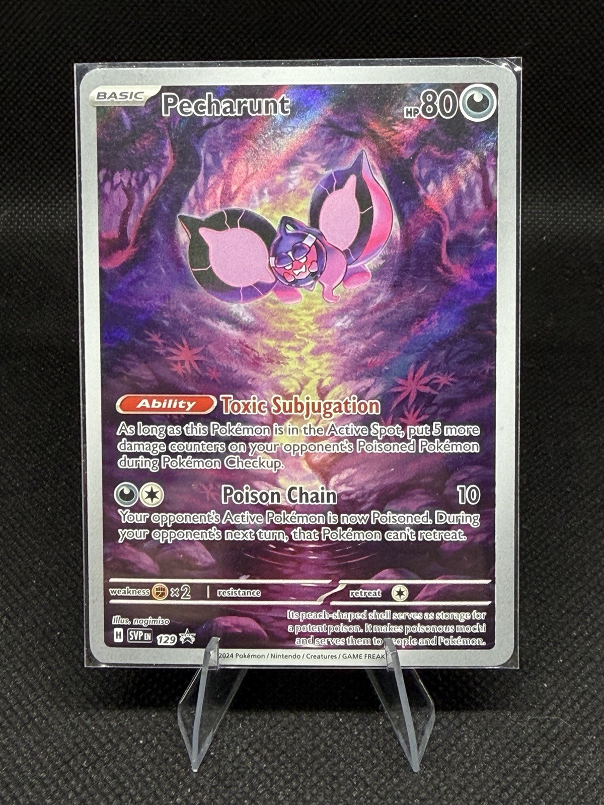 Pokemon TCG Pecharunt 129 Scarlet Violet Black Star Holo Promo SVP129 NM