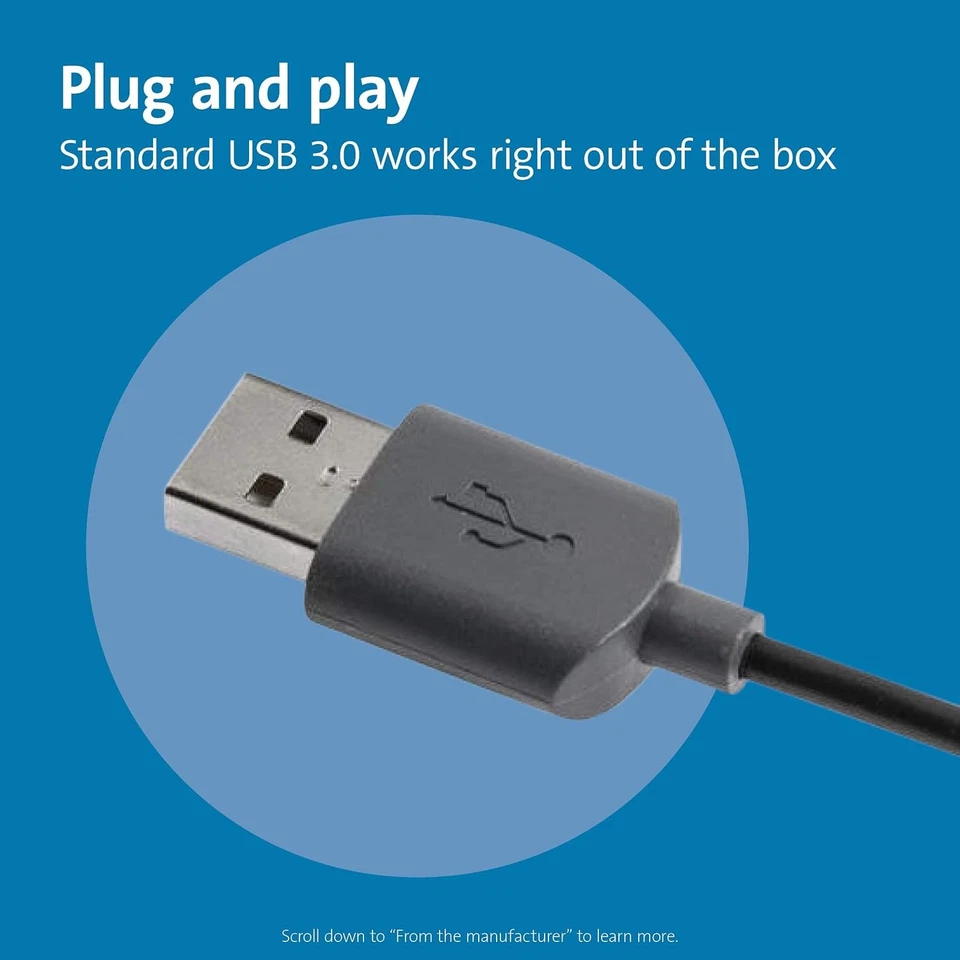 Kensington USB Wired Mouse, USB 3.0 Computer Mouse, 1000 DPI Optical Tracking - Image 3 of 4