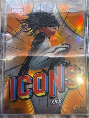 2026 Topps Marvel Chrome Silk Icons Insert Orange /25