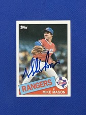 MIKE MASON 1985 TOPPS AUTOGRAPH auto SIGNED #464 TEXAS RANGERS