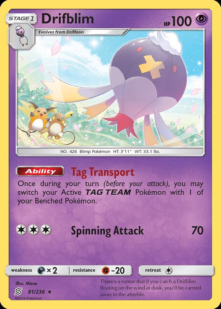Pokemon Drifblim (81/281) Unified Minds LP