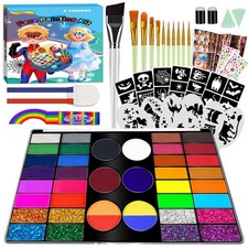 Face Painting Kit for Kids - 42 Colors Washable Face Paint Crafts Gifts