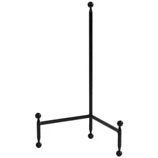 Decorative Tripod Plate Stand and Art Holder Easel in Black Finish - 14" h