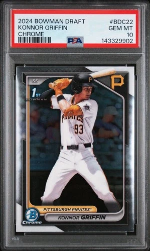 2024 Bowman Draft Chrome #BDC-22 Konnor Griffin PSA 10 1st Bowman