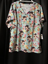 Koi Hula Lulu Scrub Top Women  s 3X