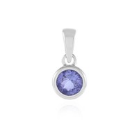 Cavill Tansanit AnhäNger 0,52Ct 925 Sterling Silber Rhodiniert Rund