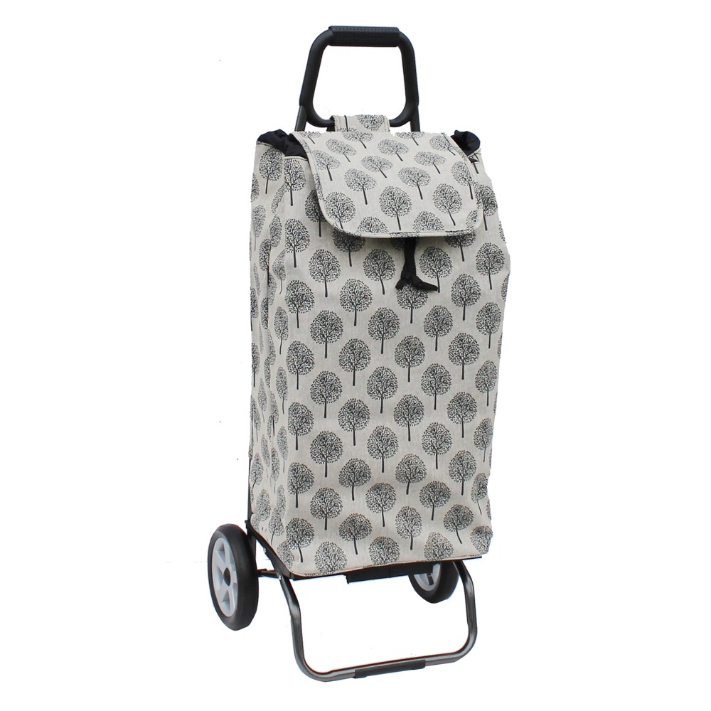 Chariot de courses 2 roues Carlux 55L pliable en acier Whitewinter